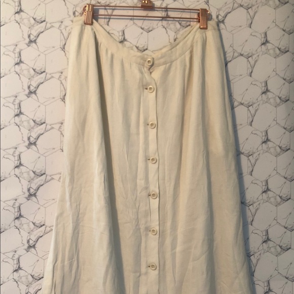 Cooperative Urban Outfitters Dresses & Skirts - Cooperative Urban Outfitters Off White Midi Button